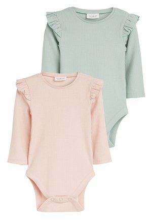 PINK/GREEN 2 PACK FRILL SLEEVE BODYSUITS (0MTHS-3YRS) - Top s dlouhým rukávem - pink