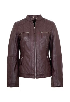 Lederjacken24 FRIEDA - Leather jacket - burgundy