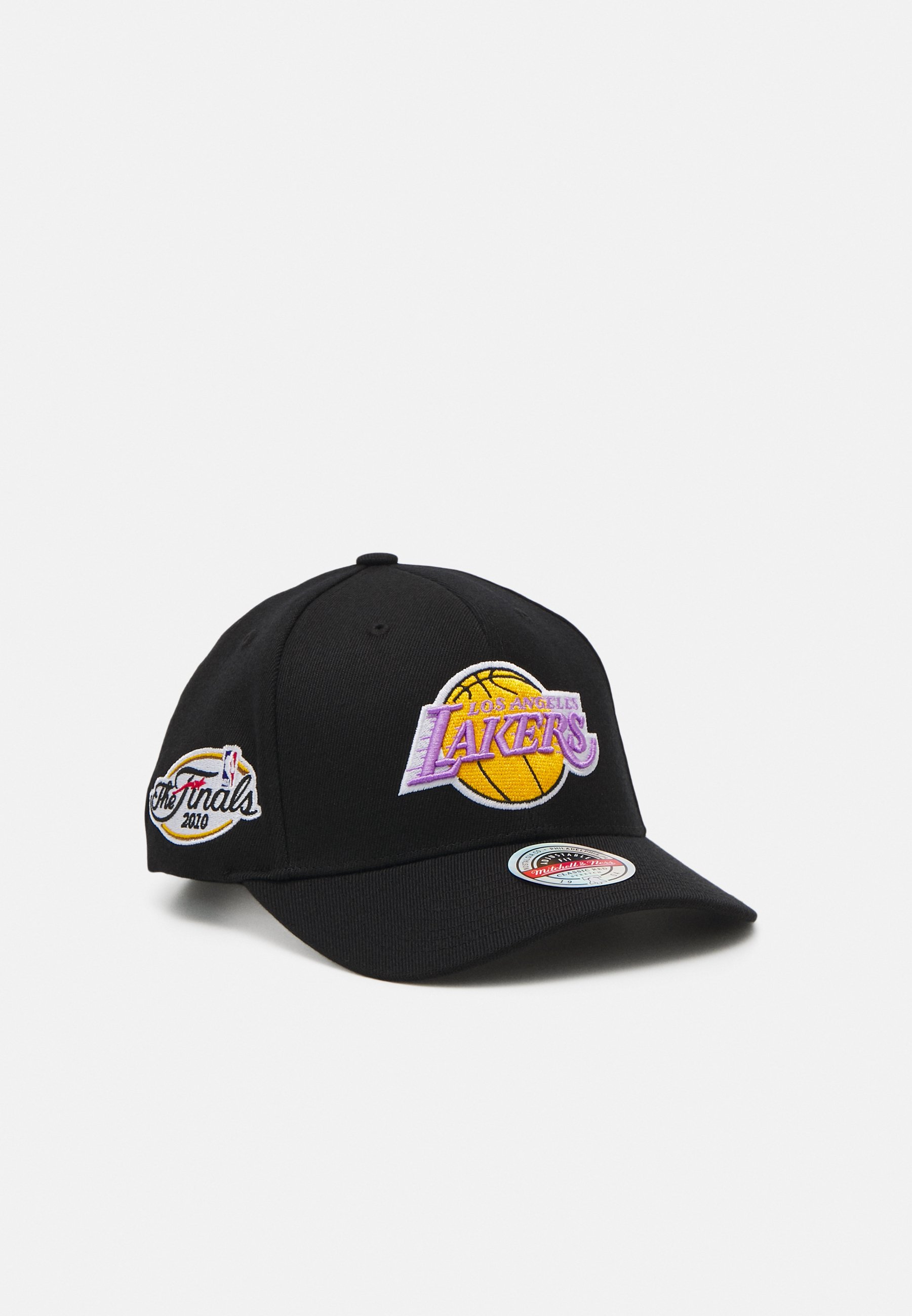 Mitchell & Ness Los Angeles Lakers NBA Snapback Hat - Embroidered Logo, Structured High Crown - View #2