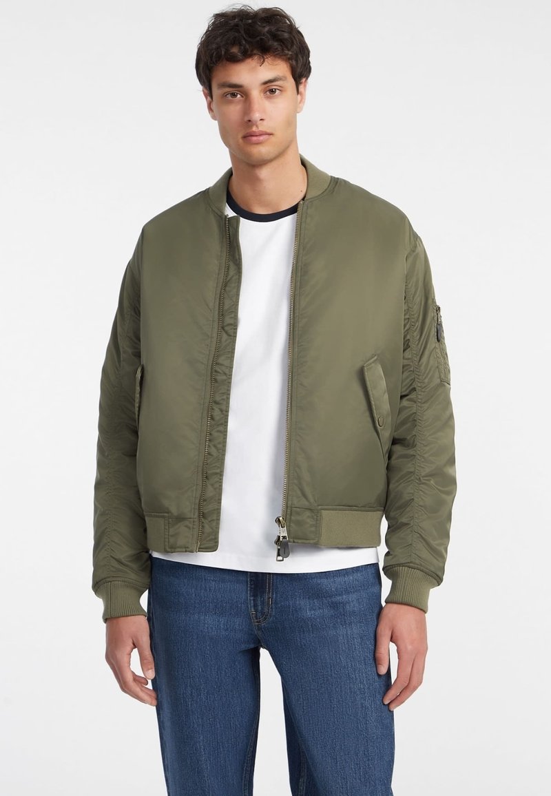 Guess Jeans Bomber stiliaus striukė - olivgrün
