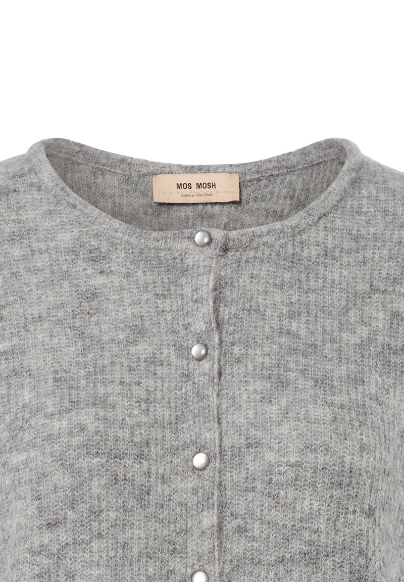 Gray Cardigan With White On Inside Mos Mosh ALMINE Cardigan Grau
