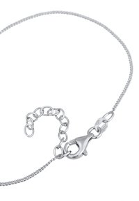 Silberne Kettenhalskette mit einem Gliederdesign und einem Karabinerhaken. Die Glieder haben eine glatte Textur mit einem polierten Finish.