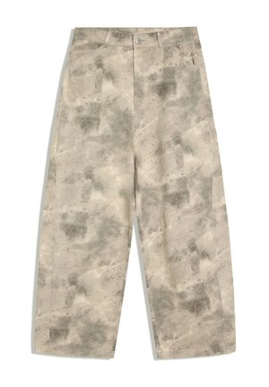 Bershka, PRINTED BARREL - TROUSERS - Nohavice - grey
