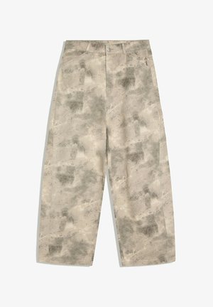 Bershka, PRINTED BARREL - TROUSERS - Nohavice - grey