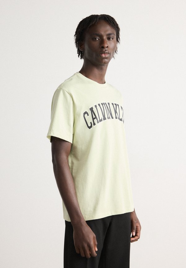 CURVE VARSITY LOGO TEE - Print T-shirt - aloe wash