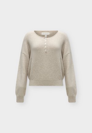 Abercrombie & Fitch, CAPSULE HENLEY SUNDAY SWEATER - Пуловер - light brown