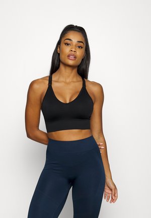 Light support sports bra - black