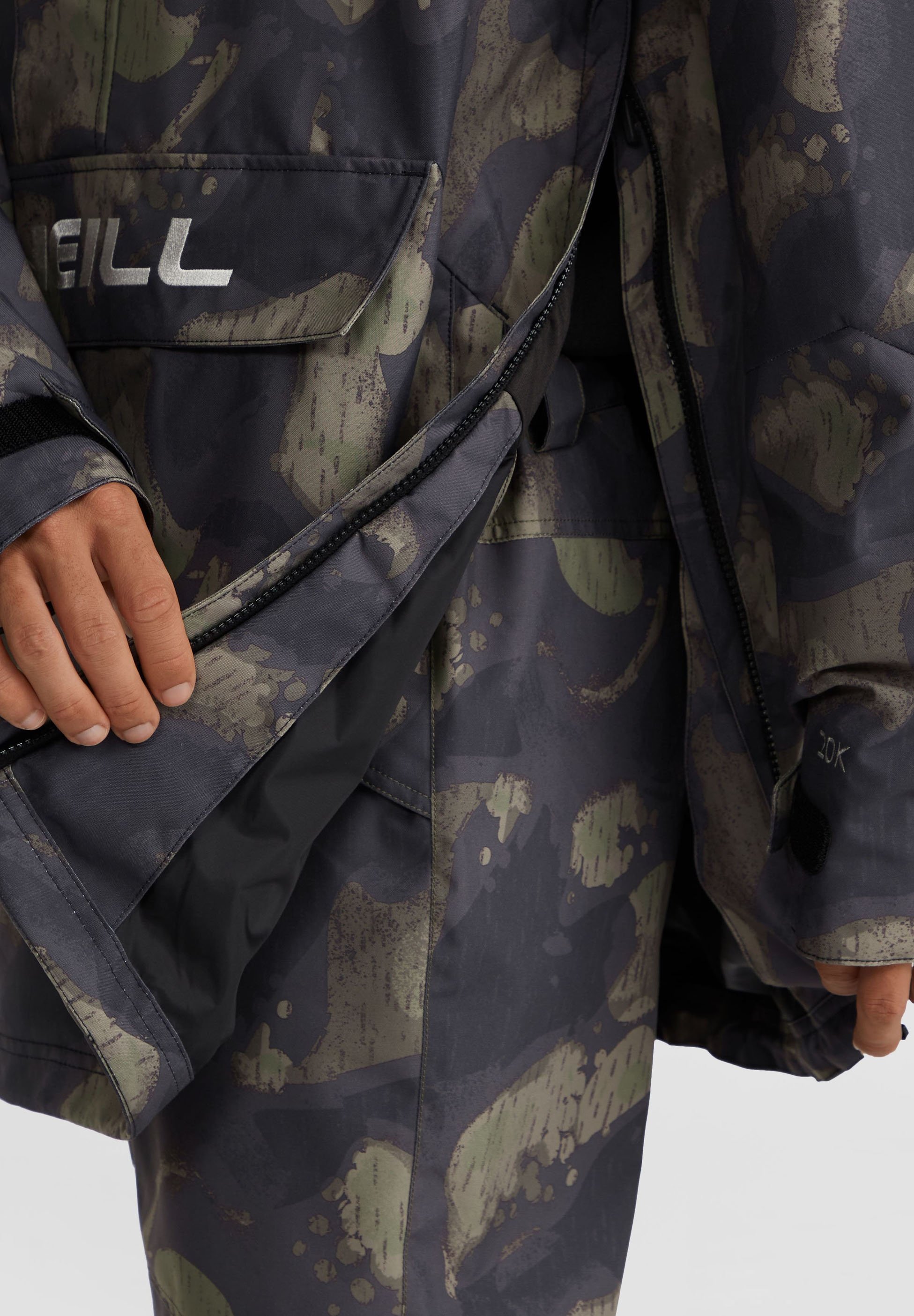 O'Neill ANORAK - Snowboard jacket - black night camo/black