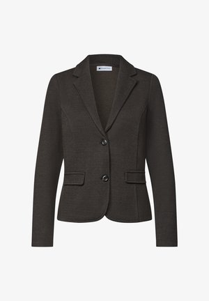 Street One, BASIC BLAZER WITH LAPEL COLLAR AND PATTERN - Blazer - black coffee