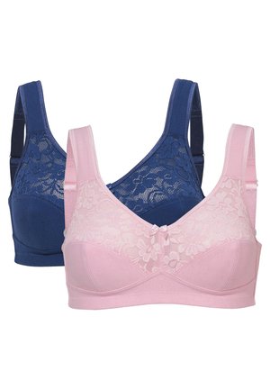 ANNA WITH PADDED SHOULDER STRAPS 2-PACK - Alustoppi - light pink /navy