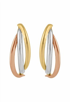 THREE TONE HOOP - Oorbellen - yellow gold/white gold/rose gold-coloured