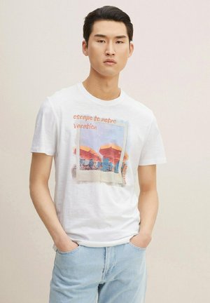 MIT FOTOPRINT - Print T-shirt - white
