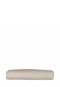 Beige siliconen mat opgerold, met een gladde textuur en ronde randen, ontworpen voor een antislip grip en eenvoudig schoon te maken.