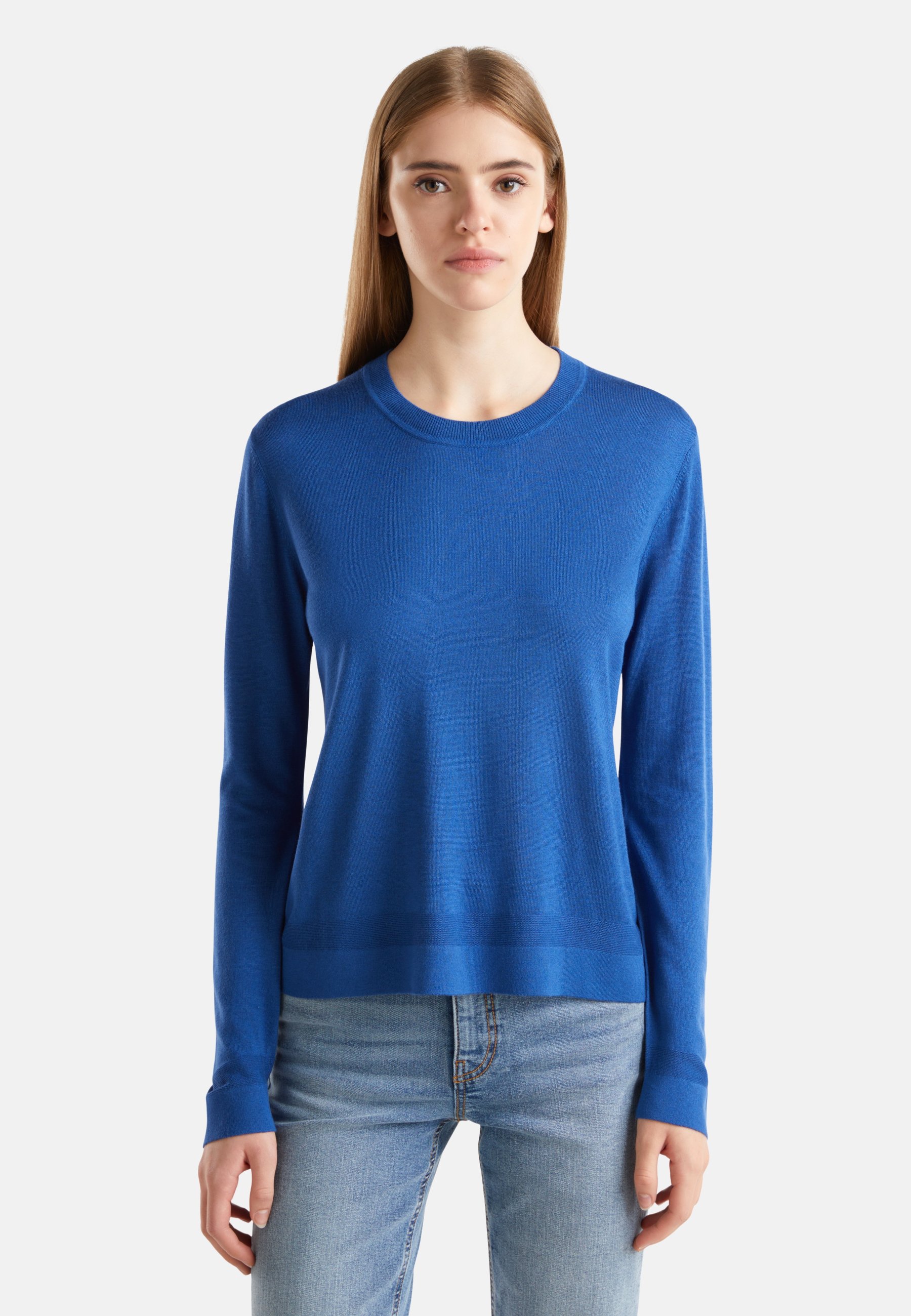 United Colors of Benetton LONG SLEEVE Strickpullover blue/blau