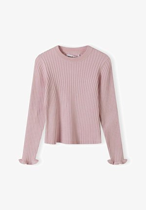 ROUND NECK AND FRILL - Vesta na kopčanje - light pink