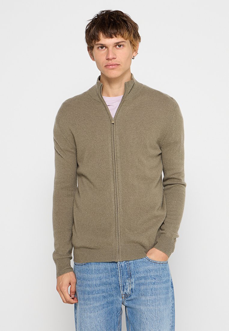 Authentic Cashmere Vest olijfgroen Authentic Cashmere Vest olijfgroen