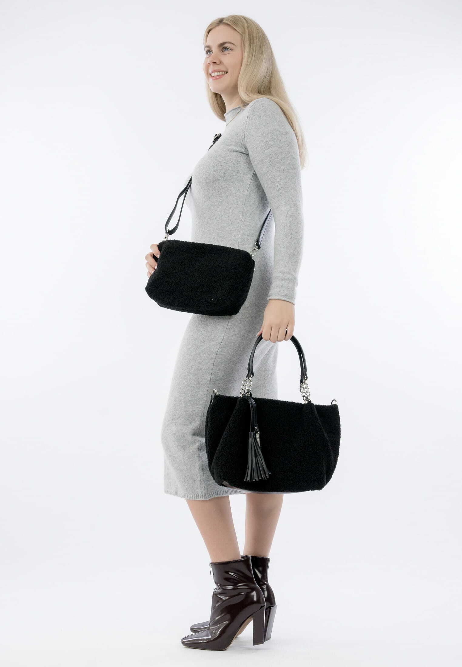 Emily & Noah Shopper 'Hailee' Damen Handtasche – Aus Feinsynthetik, Mit Logo-Patch, 34x22x13 Cm