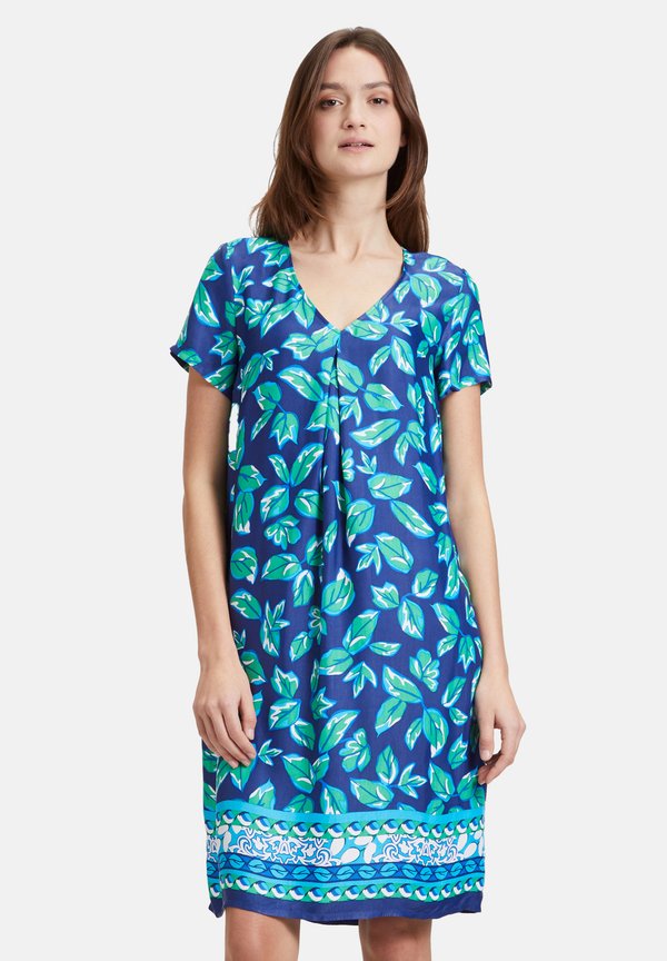 V-HALS - Freizeitkleid - blauwe groene