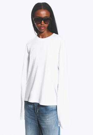Weekday, BOXY - T-shirt à manches longues - white
