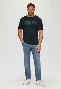 s.Oliver MIT FRONT - Print T-shirt - navy