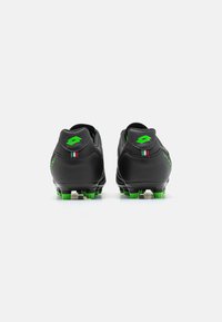 Lotto STADIO - Jalkapallokengät kiinteälle alustalle - all black/spring green
