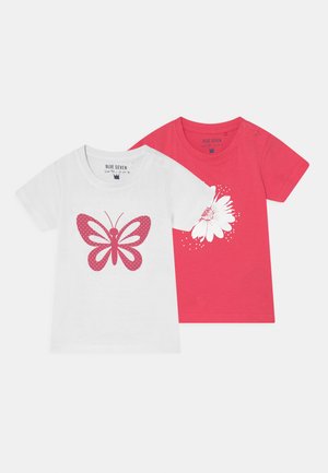 MINI GIRLS 2 PACK - T-shirt print - white/pink