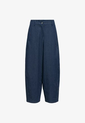 Object, JEANS PINSTRIPE BARREL - Wide leg - dark blue denim