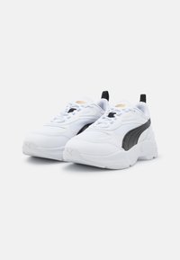 Puma CASSIA - Sapatilhas - white/black/team gold