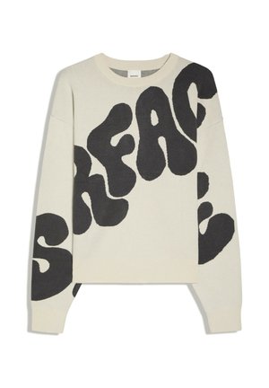 Bershka, ROUND NECK - PRINTED SWEATER - Pullover - grey