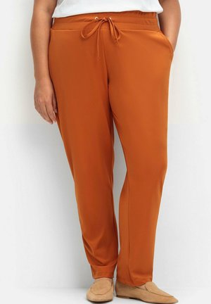 Sheego, Tracksuit bottoms - cognac