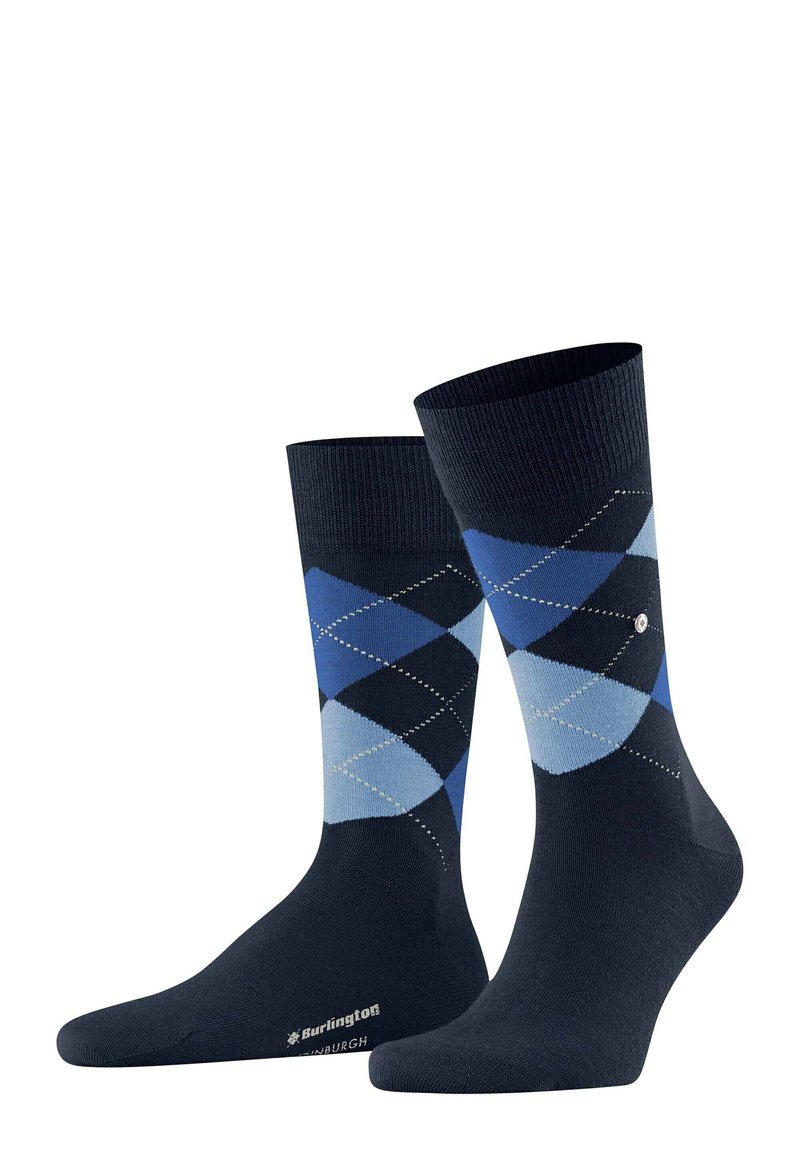 Burlington EDINBURGH - RAUTENMUSTER ARGYLE CLIP - Chaussettes - dunkelblau blau
