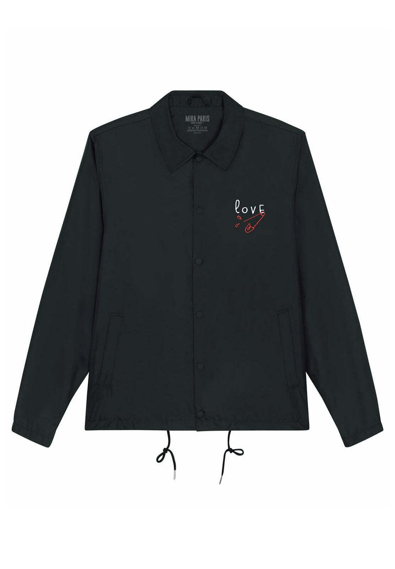 Mira Paris َLOVE EMBROIDERY UNISEX - Summer jacket - black/mottled ...
