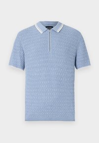 PREPPY TIPPED ZIP SWOLO  - Pólóing - blue