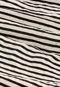 Next TEXTURED STRIPE TIE WAIST   REGULAR FIT - Shorts - black and white