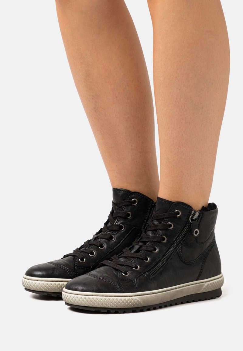 gabor leather high top trainers