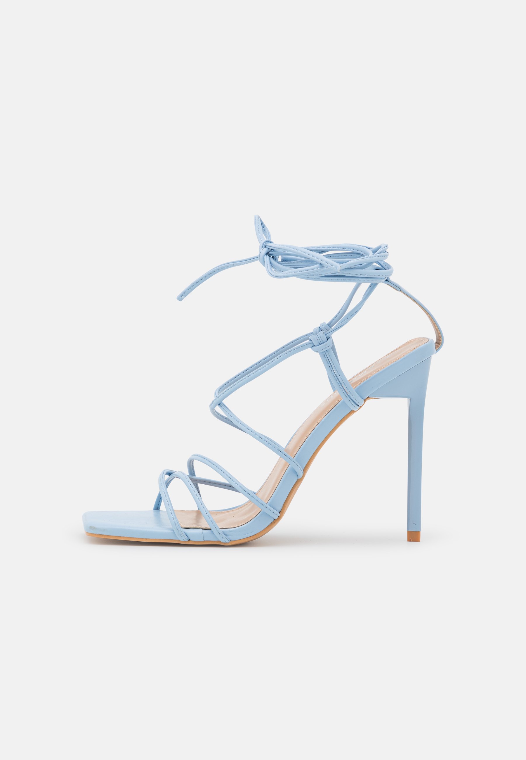 light blue barely there sandals
