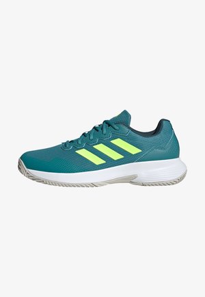 adidas Performance GAMECOURT 2 - Zapatillas de tenis para tierra batida - arctic fusion lucid lemon cloud white