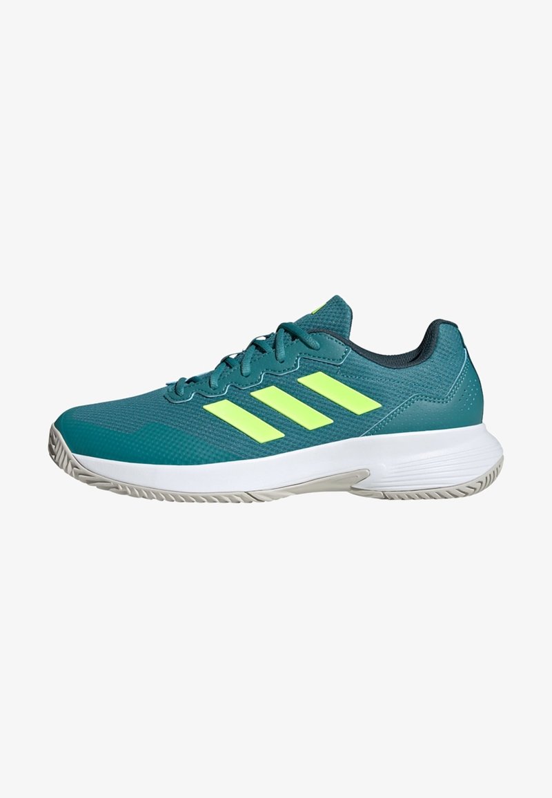 adidas Performance GAMECOURT 2 - Clay court tennis shoes - arctic fusion lucid lemon cloud white