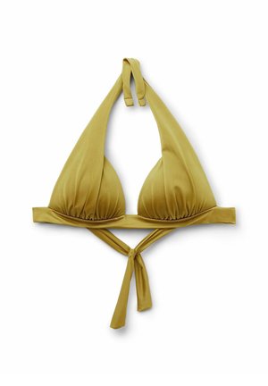 Calzedonia, SHINY SATIN GRADUATED PADDED - Bikinitop - metallic green
