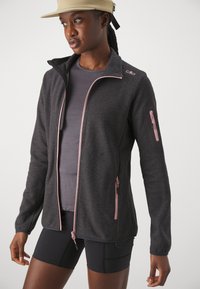 CMP WOMAN JACKET - Flísová bunda - nero/graffite