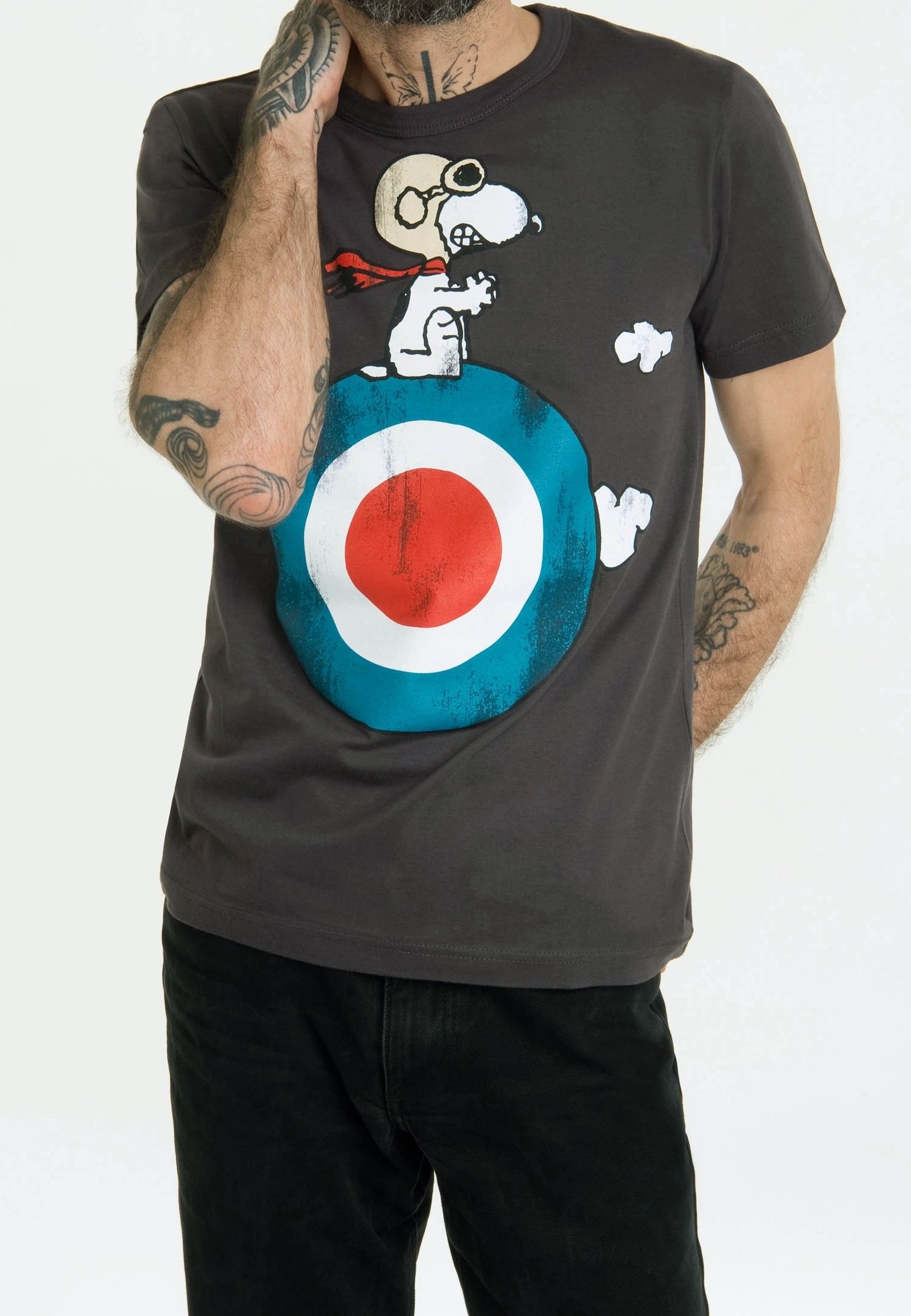 Logoshirt - Maglietta, Colletto Tondo, Manica Corta, Uomo Blu (Chalk Blue) XS