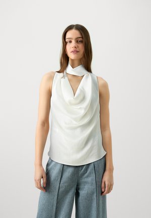 Pinko ARRAS BLUSA - Top - bianco giglio