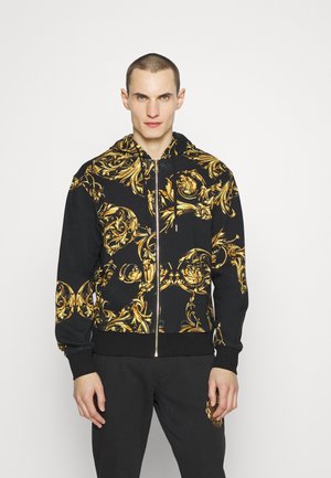 GARLAND - Sweat à capuche zippé - black/gold