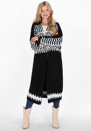 Strickjacke - black multicolor