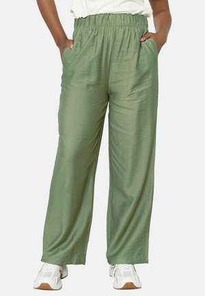FLUID WIDE - Nohavice - khaki faded