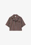 & OTHER STORIES STRIPED RESORT SHIRT - Blouse - brown blue