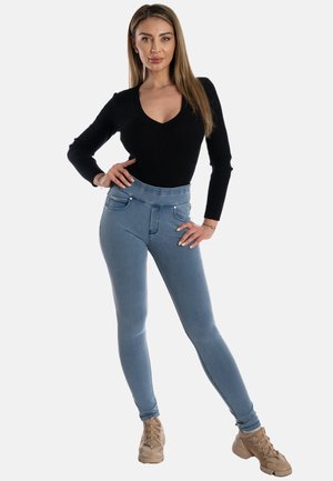 N.O.W.® YOGA DENIM - Jeans Skinny Fit - denim light blue blue seams