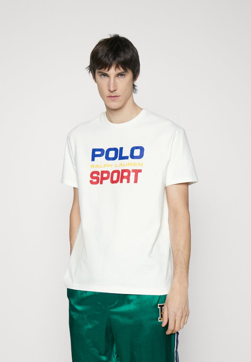 Polo Sport Ralph Lauren CLASSICFIT TSHIRT POLO SPORT TShirt print white/gold/weiß