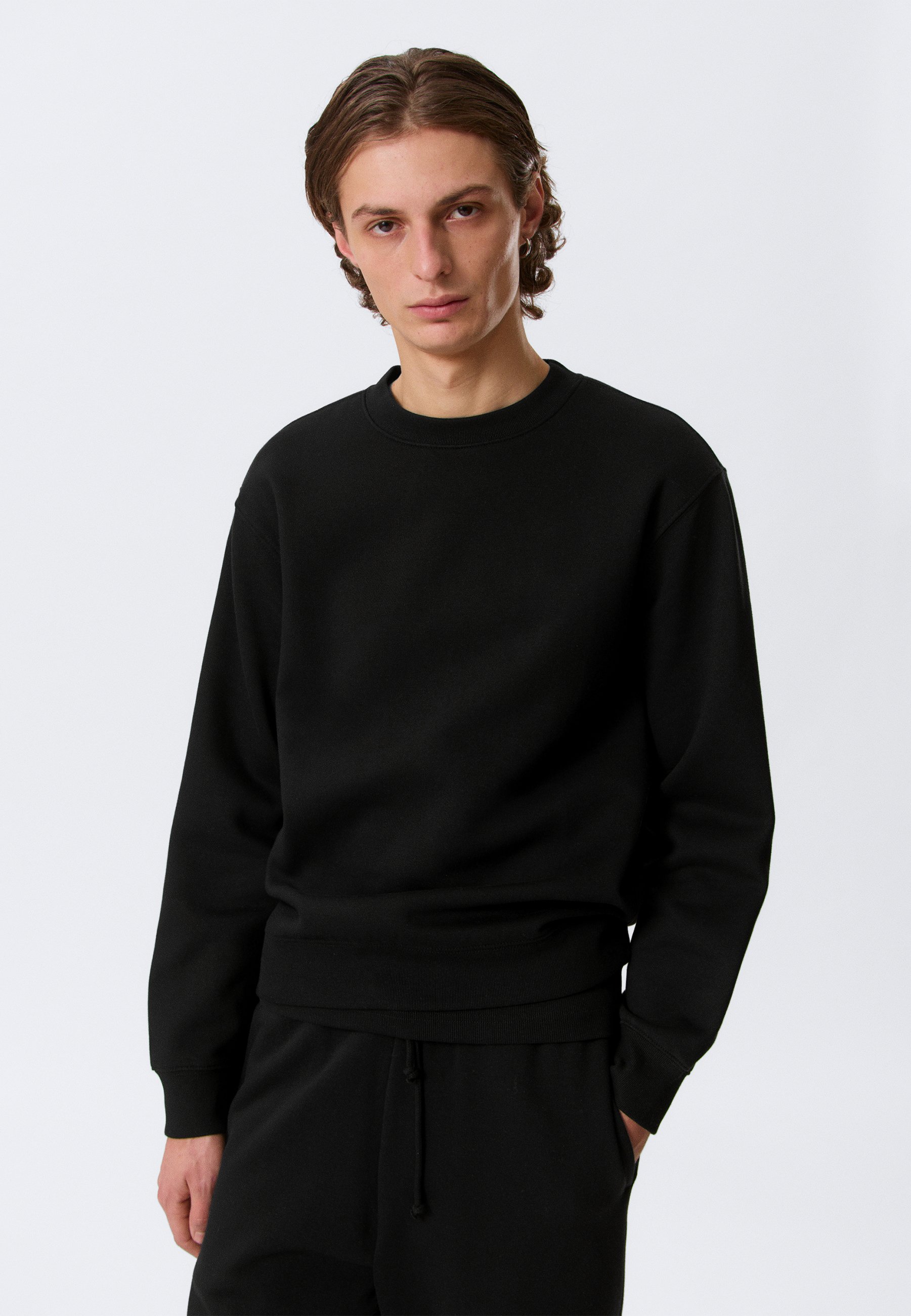 Weekday STANDARD ZIP HOODIE - Bluză de molton cu fermoar - black