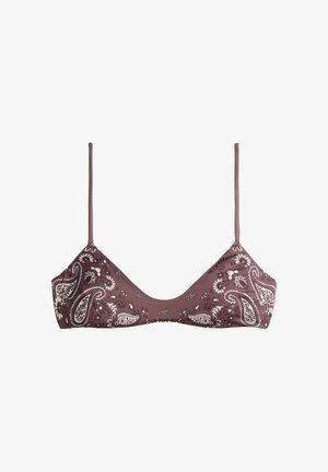 OYSHO, BANDANA BIKINI TOP - Haut de bikini - mottled light brown